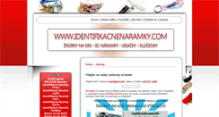 Desktop Screenshot of identifikacnenaramky.com
