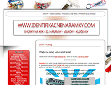 Tablet Screenshot of identifikacnenaramky.com